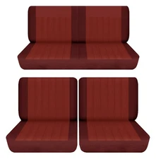 Fits 1965 AMC Rambler station wagon Front and Rear seat covers burgundy maroon
