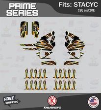 Graphics Kit for STACYC 18E 20E Electric Bike (All Years) Prime-orange