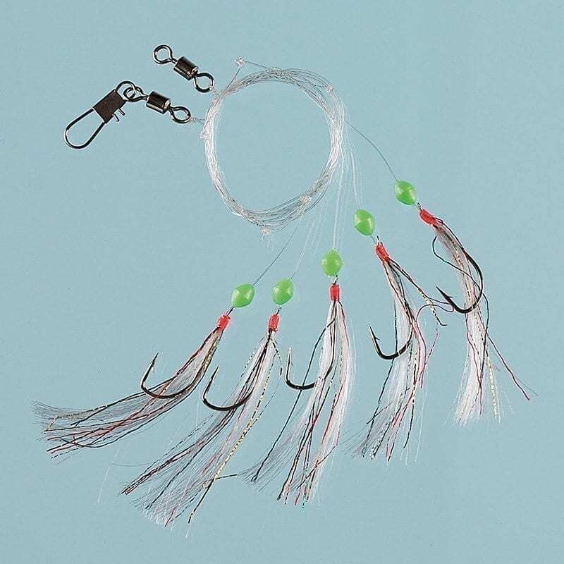 5-Haken Mini Fish Head Rigs (3er Pack) | Für Makrele, Barsch, Seelachs – Boots- Und Stegangeln, Mehrfarbig