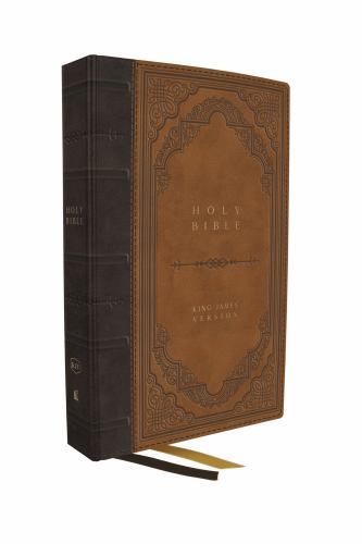 KJV Bible, Giant Print Thinline Bible, Vintage Series, Leathersoft, Red ...
