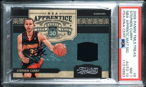 Stephen Curry RC 2009 Timeless Treasures Rookie Auto Patch RPA /50 PSA 7 Auto 10