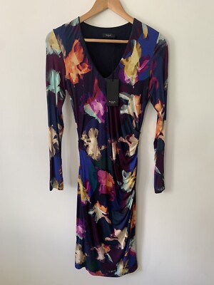 Paul Smith Black Label Floral Dress NWT Long Sleeve Ruched