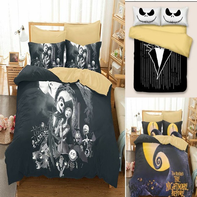 Interestprint Custom 3pcs Bedding Set Snowman Moon Duvet Cover