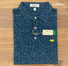 2026 MASTERS by Peter Millar Course Design Performance Tech Golf Polo Shirt Navy