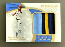 2018-19 Panini Immaculate Massive Memorabilia 05/25 Jaren Jackson Jr Rookie 