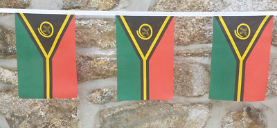 Vanuatu Flagge Wimpelkette - 6m mit 20 Fahnen