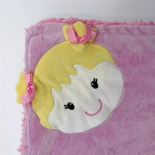 Baby Starters Blanket Girl Swirl Plush Blonde Pigtails