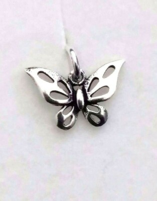 925 massiv Sterlingsilber kleiner kleiner kleiner Schmetterling Charm Anhänger, Weihnachtsgeschenk