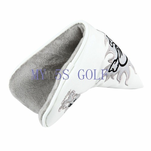 Cubierta de cabeza de putter de hoja de golf con diseño de calavera de cuero PU con cierre magnético - Imagen 7 de 13