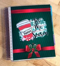 Peppermint Mocha Christmas Front Back Cover Set 4 use w Erin Condren Planner