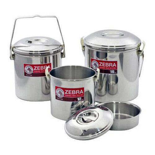 ZEBRA BILLY CAN Loop Handle Stainless Steel Cooking Pots 12cm 14cm 16cm