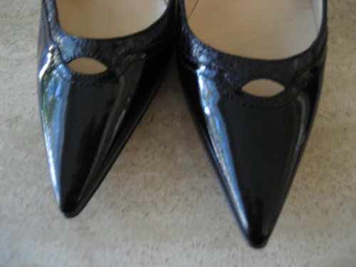NW AUTH JIMMY CHOO HARRIET POINTED SNAKESKIN CUT LEATH SZ36"1/2/RET$695 BARGAIN - Picture 6 of 12