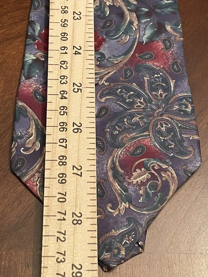 Corbata de cuello vintage Henry Grethel 100 % seda italiana para hombre hecha en Estados Unidos floral Foto 4 de 4