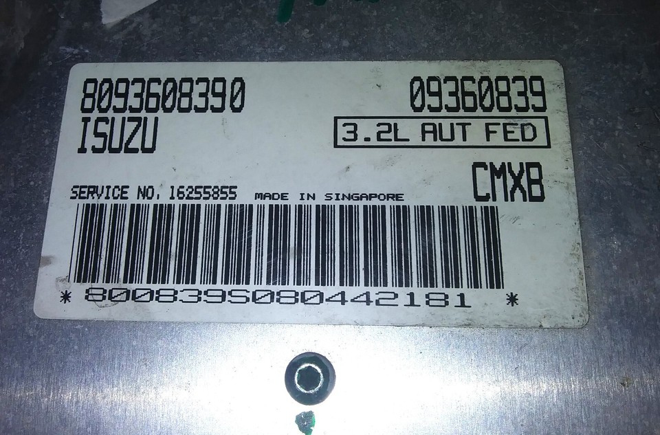 8093608390 ECM ECU Ordinateur 1998-1999 Isuzu Rodeo | eBay UK
