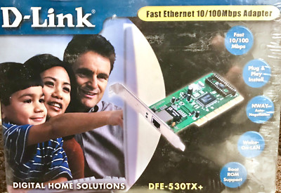 D-Link 10/100Mbps Fast Ethernet Desktop PCI Network Card Adapter DFE-530TX+ NIB