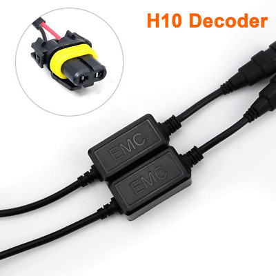 A1 2x LED Canbus Decoder H10 9145 HID Anti Flicker Harness Load Resistor Adapter