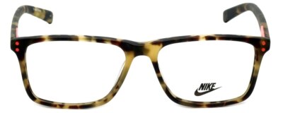 Nike 7236 218 Blond Tortoise Havana Rectangle Plastic Eyeglasses Frame 54-16-140