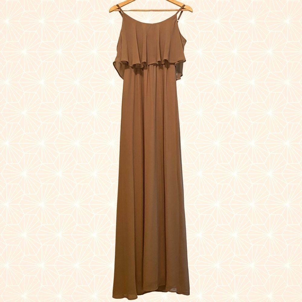 dune bridesmaid dresses Taylor Tube Maxi Dress, in Dune Luxe Satin | Show Me Your Mumu
