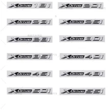 Chrome Silver Emblems for XDrive 18i 20i 23i 25i 28i 30i 35i 40i 45i 48i 50i 55i
