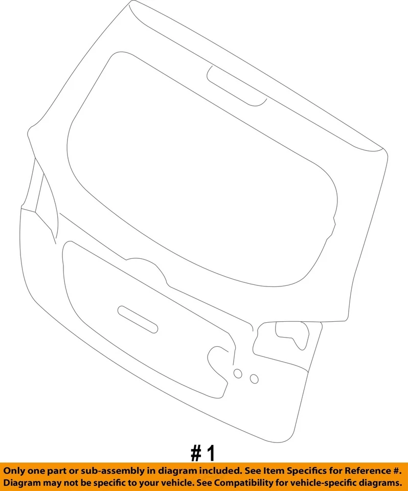 Used Deck Lid fits: 2011 Hyundai Santa fe w/rear spoiler w/o rear view camera Gr Foto 4 de 4