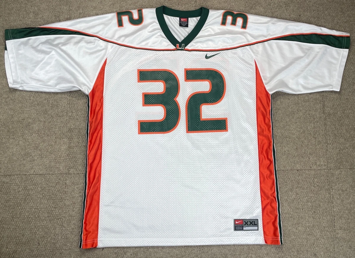 Nike Team Vintage Miami Hurricanes 32 Football Jersey Size XXL