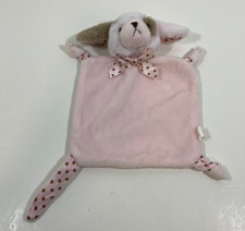 Bearington Baby 8.5" Pink Puppy Dog Knotted Security Blanket Lovey