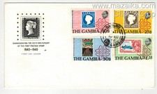 PENNY BLACK SCARCE FARNAM VARIETY & SIR ROWLAND HILL 4 STAMPS THE GAMBIA