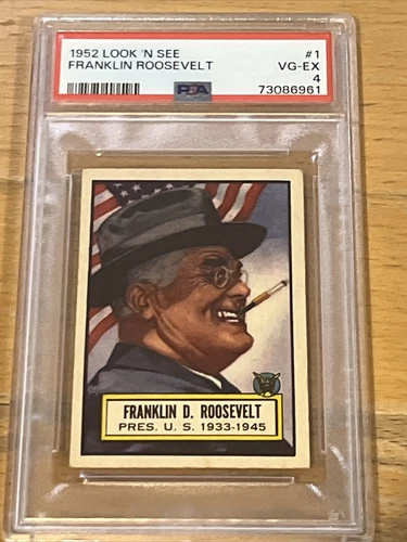1952 Topps Look N See FRANKLIN ROOSEVELT SP #1 PSA 3 VG Newly Graded 5/23