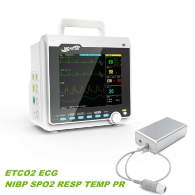 CMS6000 Kapnograph Monitor Vitalzeichen Multiparameter Patientenmonitor CO2 EKG