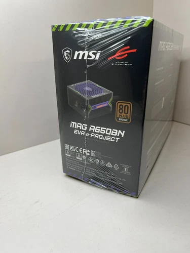 MSI x Evangelion e:PROJECT MAG A650BN EVA ATX Power Supply Unit PSU Color 650w - Picture 10 of 24