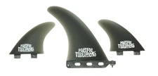 Pacific Vibrations 2+1 Longboard surfboard Fins 7” Center 4.2” Sides Fcs Smoke