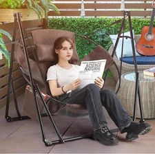 3 in 1 Outdoor Hammock Chair with Foldable Steel Stand and Carry Bag for Yard