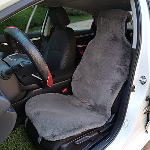 Universal Sheepskin Wool Fur Fluffy Car Seat Cover for Auto SUV Trucks