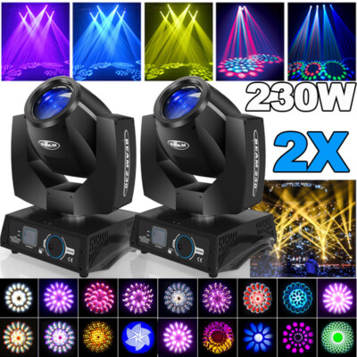 2Stk Super 230W 7R Beam Strahl Moving Head Multifunktionseffekt DMX Scheinwerfer