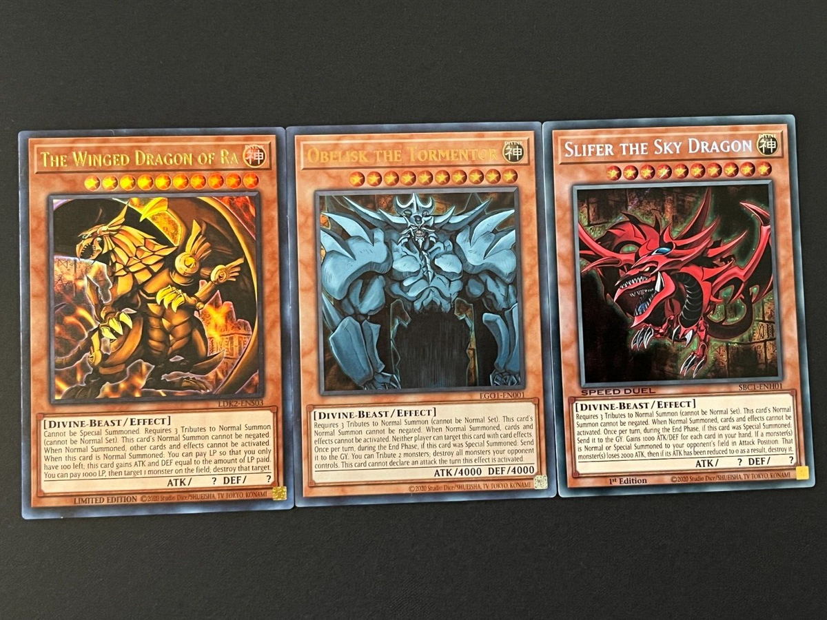 yugioh egyptian god deck profile YUGIOH EGYPTIAN GOD DECK- OBELISK- SLIFER- WINGED DRAGON OF RA- SPHERE-  DIVINE