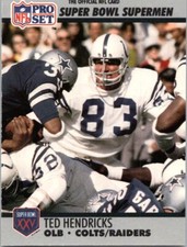 1990 Pro Set Super Bowl XXV Silver Anniversary -    #97 Ted Hendricks