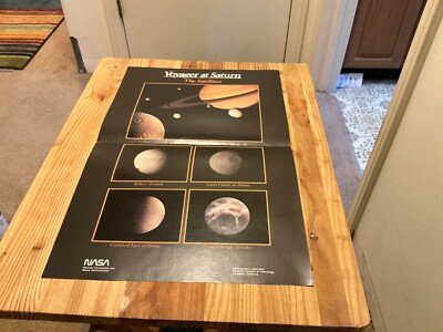JPL Voyager At Saturn: The Satellites 2- 11x17 Posters & Prints 1981