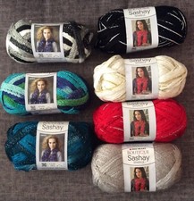 New Red Heart Sashay Yarn, Sashay Sparkle Yarn, Ruffle Yarn, Ruffle Scarf Yarn
