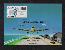 Iles Marshall 1986 1er vol régulier au tour du monde BF N° 1 NEUF ** MNH