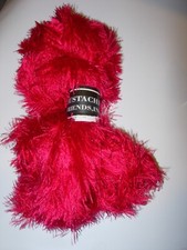 mustachio friends KNITTING CROCHET DESIGNER FIBER YARN CRAFTS raspberry 100G