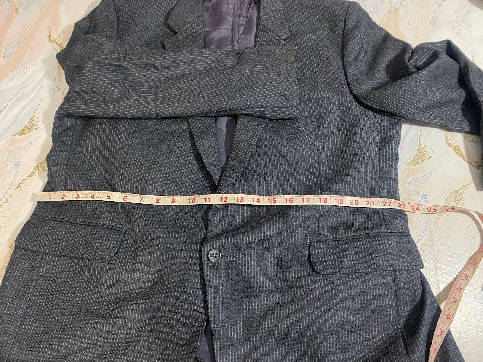 FILA Nocholas Rowe Pinstripe Wool blazer Jacket Mens 100% New Wool