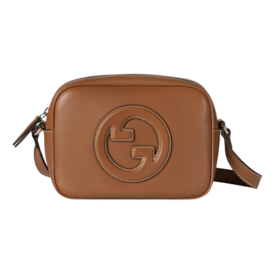 GUCCI Blondie Small $2300 Brown Leather Shoulder Bag New And