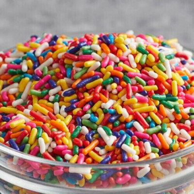 Rainbow Sprinkles (2) 6 oz containers Free Shipping