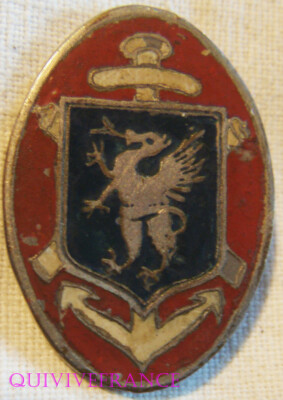 IN22106 - Admiral Charnier Badge, Colonial Aviso, Oval, Painted, 33 Mm