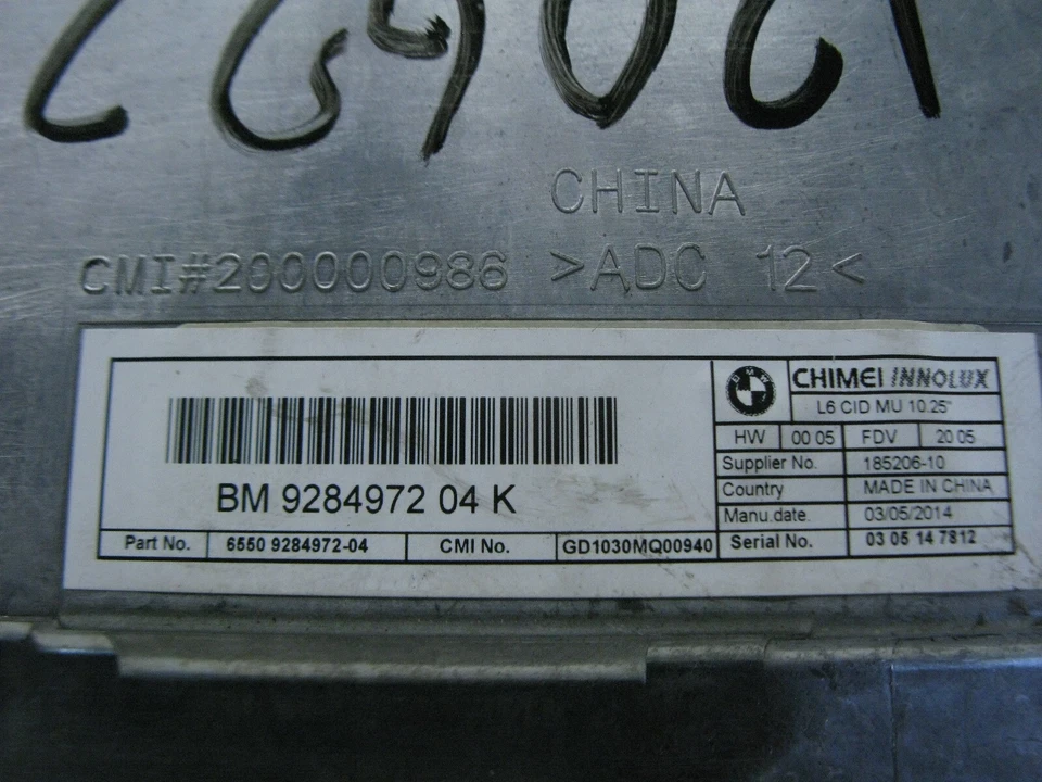 10-17 BMW F07 535i 550i GT NAVEGACIÓN PANTALLA 10" MONITOR CENTRO 120622 Foto 4 de 4