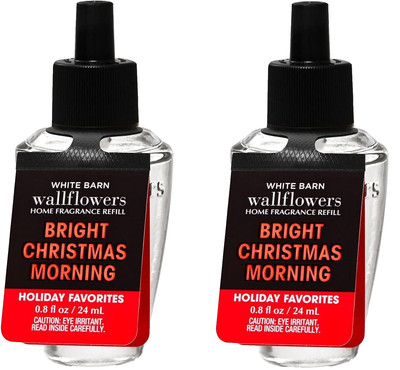 2x Enhanced Bright Christmas Morning Wallflower Refill Bath & Body Works Refills