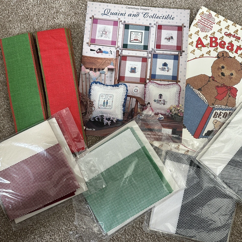 Quaint & Collectible Counted Crossstitch HopScotch Pkg Fabric Craft Color Block - Image 2 of 4