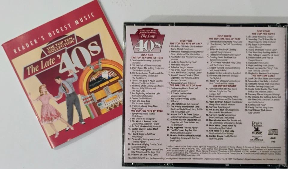 4 CDs THE LATE' 40s 80 Tracks VINTAGE RETRO Nostalgic The Top Ten Collection - Image 3 of 4