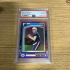 2024 Donruss Rated Rookie Drake Maye #379 Optic Preview Pink Prizm (RC) PSA 10