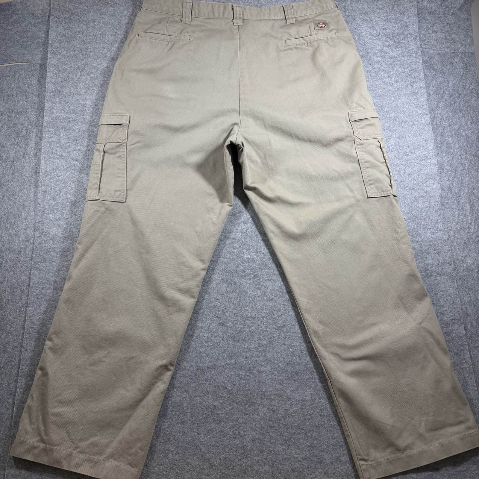 Dickies Cargo Pants Mens 40x32 Khaki Stretch Twill Workwear Utility Durable thumbnail 2